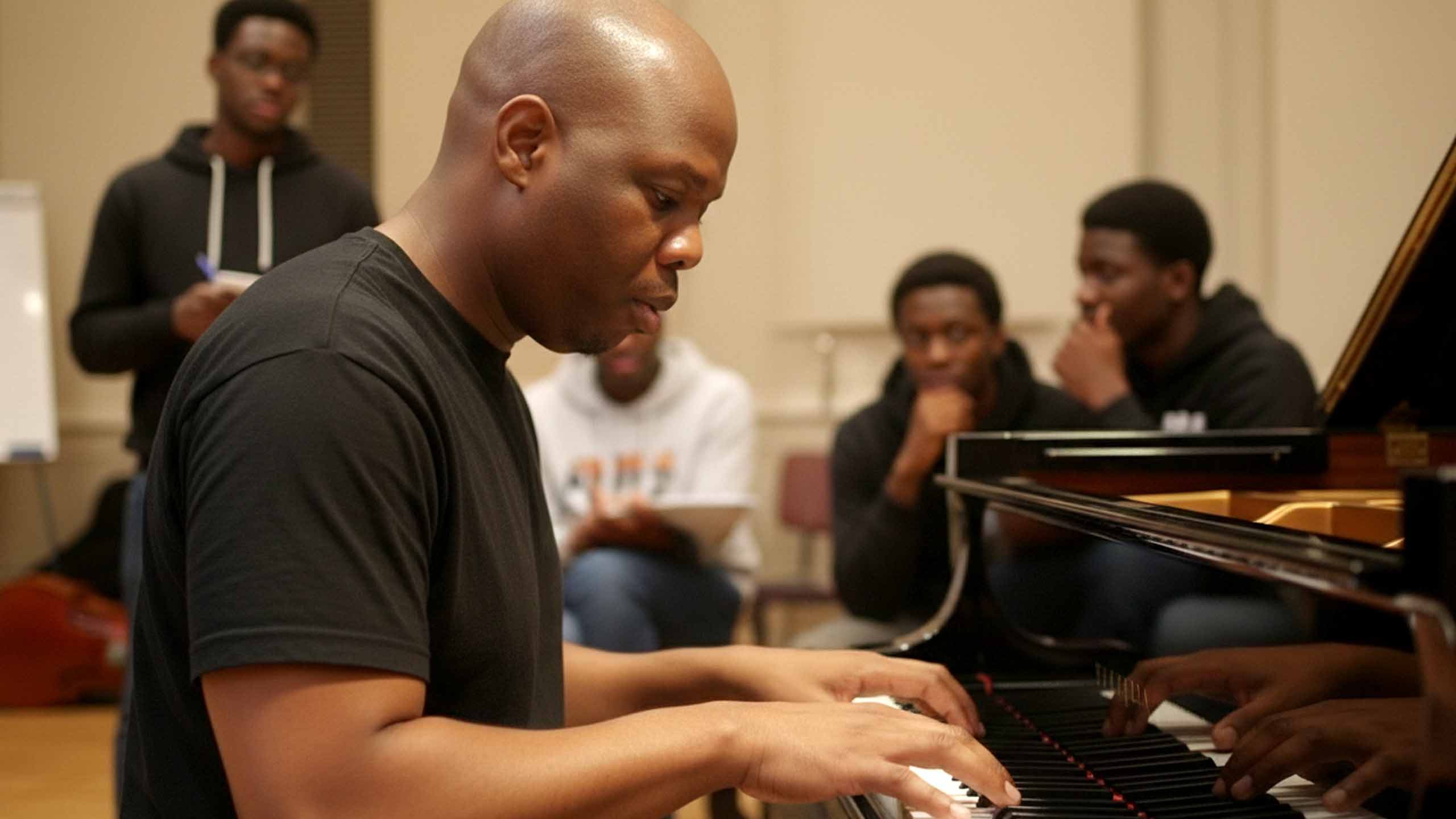JOHNSON hero playing the piano JOHNSON hero playing the piano